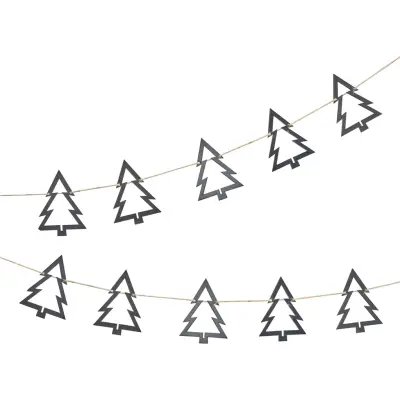 Girlang Svarta Trä Granar