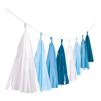 Girlang Tassel Sky Blå