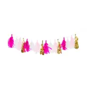 Girlang Tassels Rosa/Vit/Guld