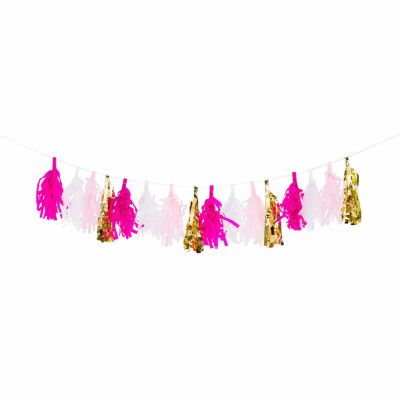 Girlang Tassels Rosa/Vit/Guld