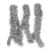 Girlang till Julgran Silver Matt