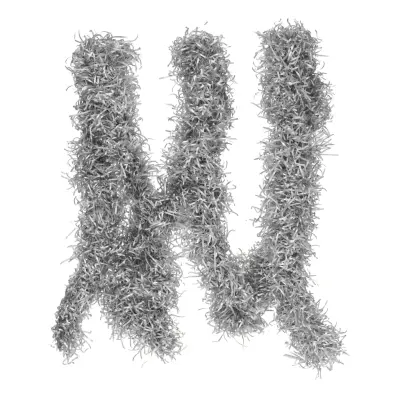 Girlang till Julgran Silver Matt