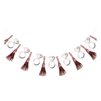 Girlang Tofsar & Ringar Roséguld Team Bride