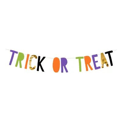 Girlang Trick Or Treat DIY Flerfärgad