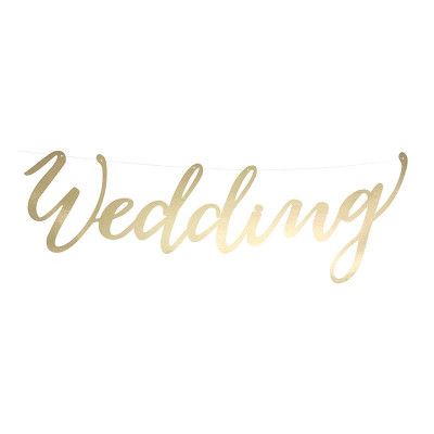Bröllopsgirlang Wedding Guld