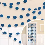 Girlanger Cirklar Mörkblå Glitter - 6-pack