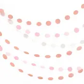 Girlanger Cirklar Roséguld Blush - 6-pack