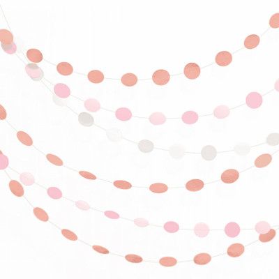 Girlanger Cirklar Roséguld Blush - 6-pack