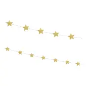 Girlanger Stjärnor Guld - 2-pack
