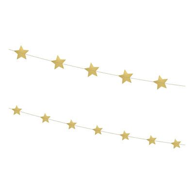 Girlanger Stjärnor Guld - 2-pack