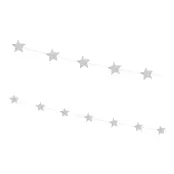 Girlanger Stjärnor Silver - 2-pack