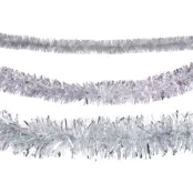 Glittergirlang Silver - 12 cm