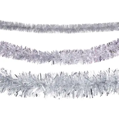 Glittergirlang Silver - 5 cm