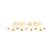 Guld/Rosa Girlang Hello World
