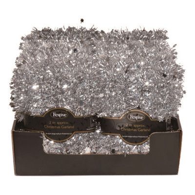 Julgransglitter Silver med Stjärnor