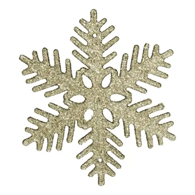 Julhängen Snöflinga Guld - 6-pack