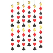 Kasino Hängande Dekoration - 6-pack
