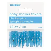 Klädnypor Ljusblå Små - 12-pack