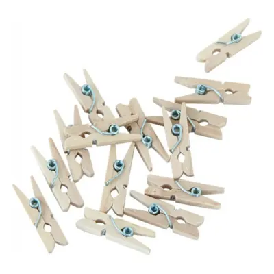 Klädnypor Mini Naturell - 24-pack