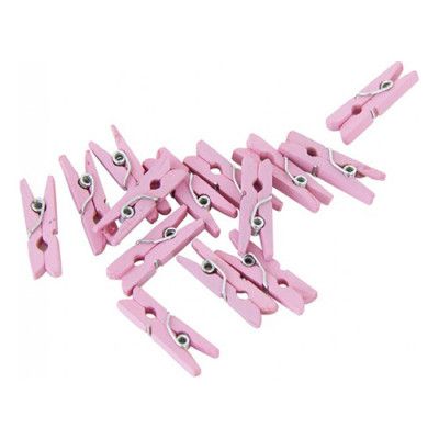 Klädnypor Mini Rosa - 24-pack