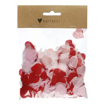 Konfetti Hjärtan Rosa & Röd - 18 g