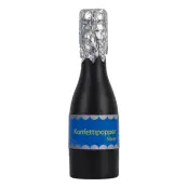 Konfetti Popper Champagneflaska Silver