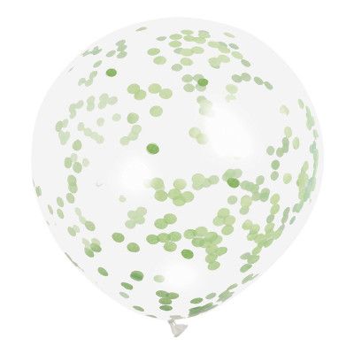 Konfettiballonger Limegrön - 6-pack