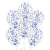 Konfettiballonger Ljusblå - 6-pack
