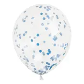 Konfettiballonger Mörkblå - 6-pack