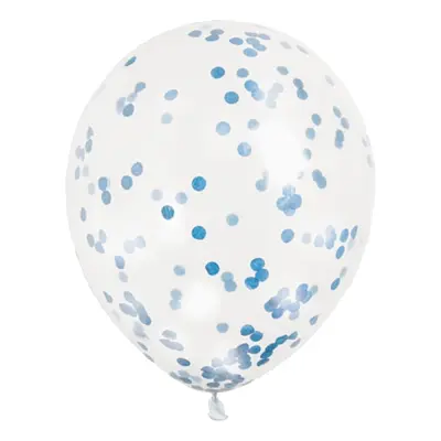 Konfettiballonger Mörkblå - 6-pack