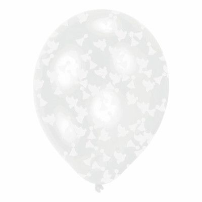 Konfettiballonger Vit - 6-pack