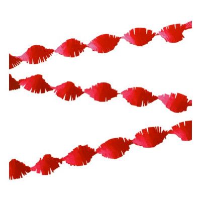 Kräppgirlang Röd - 24 meter