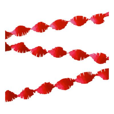 Kräppgirlang Röd - 6 meter
