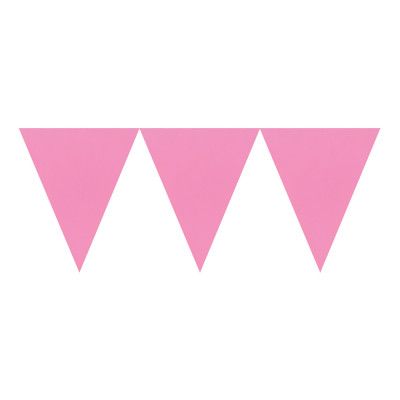 Ljusrosa Vimpelgirlang - 1-pack
