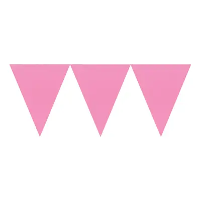 Ljusrosa Vimpelgirlang - 1-pack