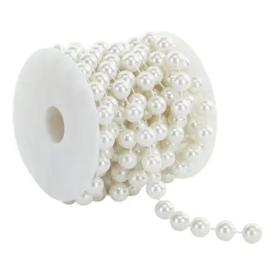Pärlband Vit - 5 meter, 12 mm