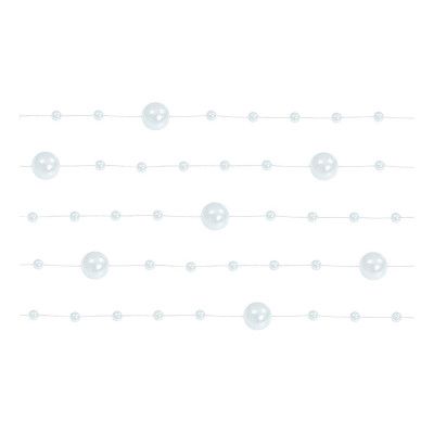 Pärlgirlang Pärlvit - 5-pack