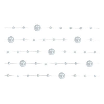 Pärlgirlang Silver - 5-pack