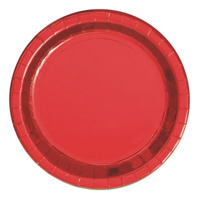 Pappersassietter Röda Metallic - 8-pack