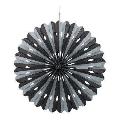 Pappersfjäder Svart/Silver Hängande Dekoration
