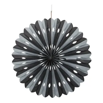 Pappersfjäder Svart/Silver Hängande Dekoration