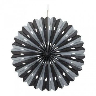 Pappersfjäder Svart/Silver Hängande Dekoration
