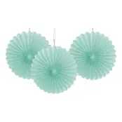 Pappersfjädrar Mint Mini Hängande Dekoration - 3-pack