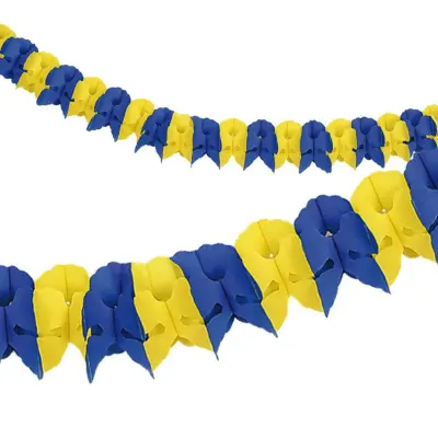 Pappersgirlang Blå/Gul Swirls