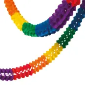 Pappersgirlang Regnbågsfärgad - 4 meter