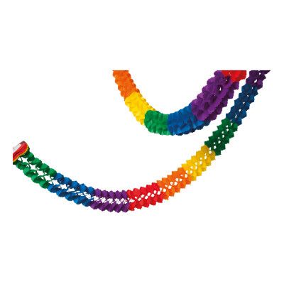 Pappersgirlang Regnbågsfärgad - 10 meter