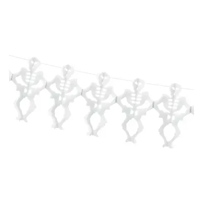 Pappersgirlang Skelett Vit