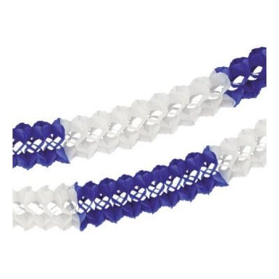 Pappersgirlang Vit/Blå