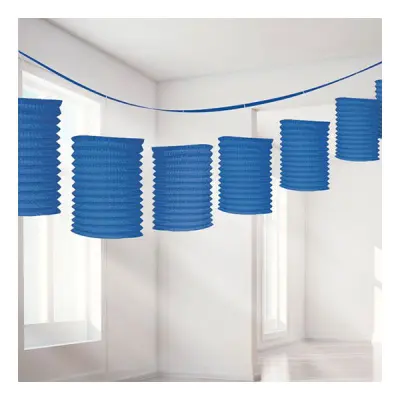 Papperslyktor Girlang Mörkblå