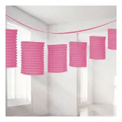 Papperslyktor Girlang Rosa